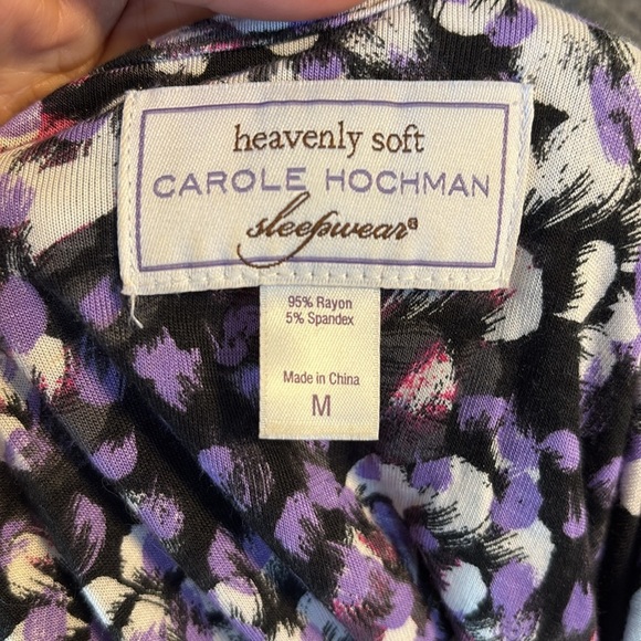 Carole HOCHMAN heavenly soft sleepwear long dress nightgown draw string size M - Picture 6 of 8